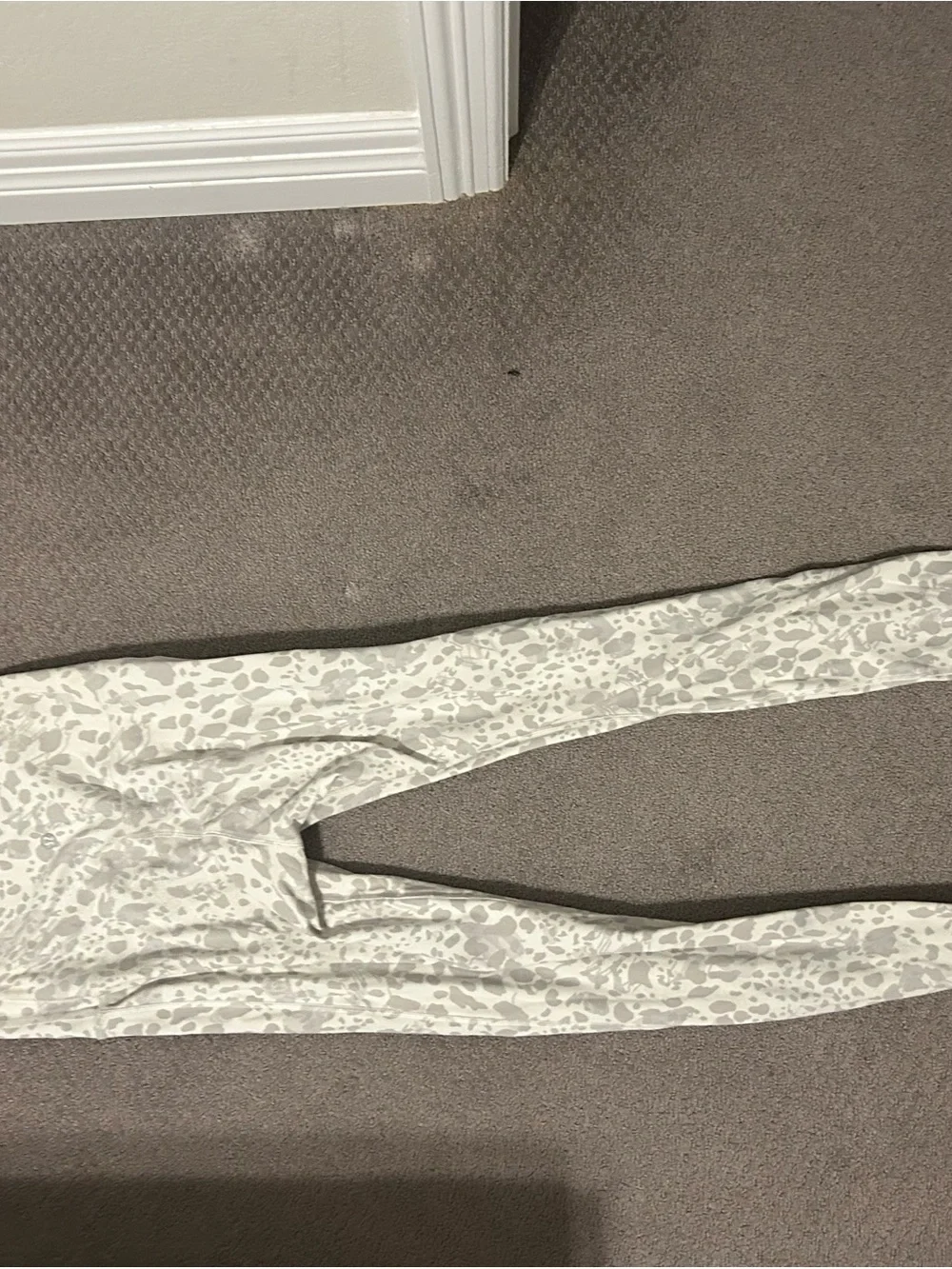 lululemon athletica Light Gray Animal-Print High-Rise Leggings